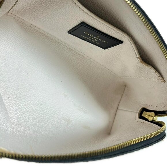 Auth LOUIS VUITTON Pochette Cosmetic M45475 Creme carame LV Craft - Picture 6 of 7